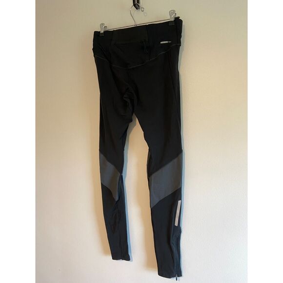 Salomon Running Tights Women's LARGE AdvancedSkin Warm BLACK - Picture 2 of 6